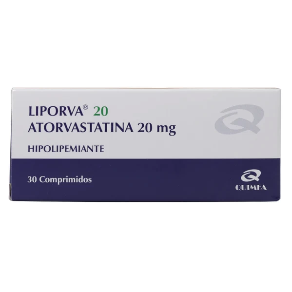 LIPORVA 20mg ATORVASTATINA X30