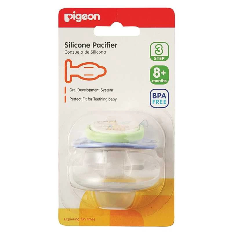 CHUPETE PIGEON SILICONA pacifier C/TAPA Nº3 +8meses