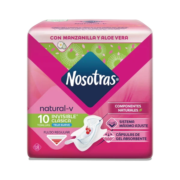 NOSOTRAS NATURAL INVISIBLE CLASICA X 10