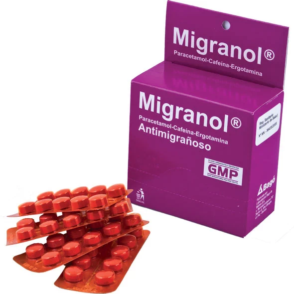 MIGRANOL X 100 PARACETAMOL+CAFEINA+DEHIDROERGOTAMINA MESILATO