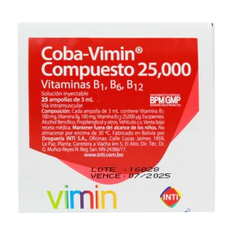 COBA VIMIN 25000 MCG B1,B6,B12 3 ML