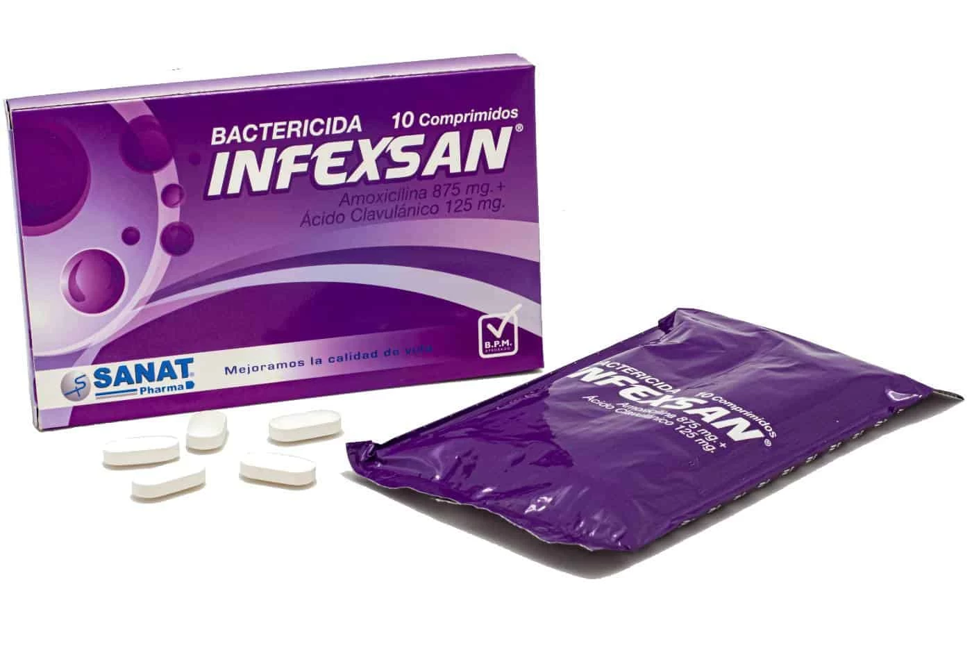 INFEXSAN X 10 COMP (AMOXICILINA 875 MG+ACIDO CLAVULANICO 125 MG) SANAT