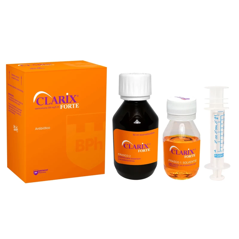 CLARITROMICINA 250 MG/5 ML X 80 ML (CLARIX FORTE)