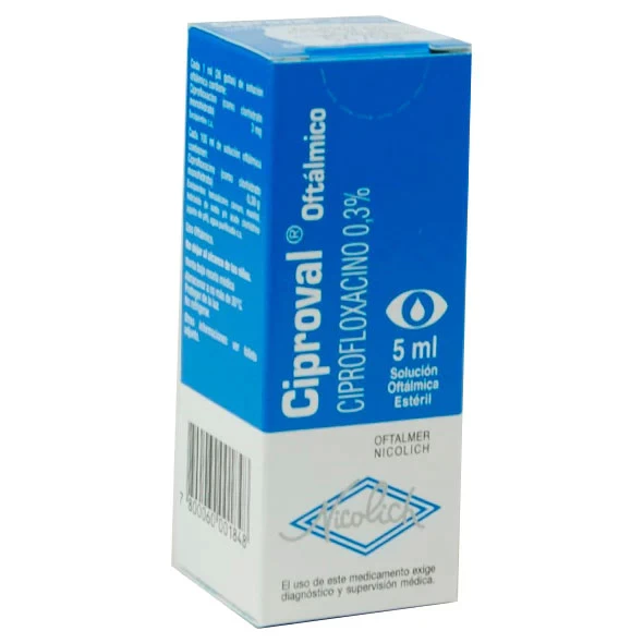 CIPROVAL COLIRIO 0,3 % 5 ML