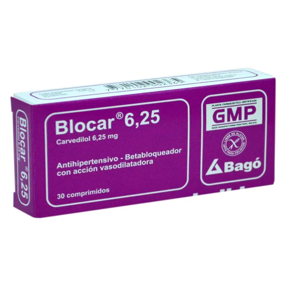 BLOCAR 6,25 MG X 30 CARVEDILOL