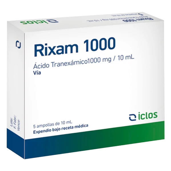 RIXAM 1000 MG AMP X 5 (ACIDO TRANEXAMICO)