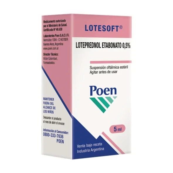 LOTESOFT 0,5 % COLIRIO 5 ML(LOTEPREDNOL ETAB)