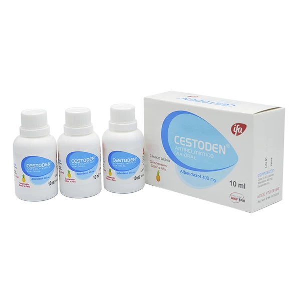 CESTODEN 400 MG ALBENDAZOL X 10 ML