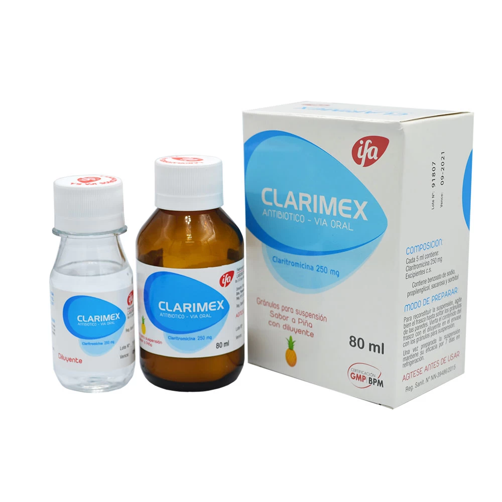 CLARIMEX 250 MG X 80 ML CLARITROMICINA IFA