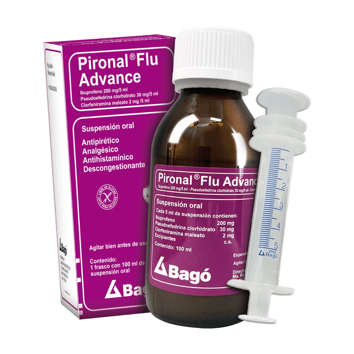 PIRONAL FLU ADVANCE susp.X 100ML