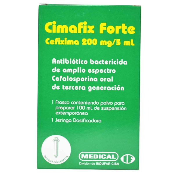 CIMAFIX FORTE SUSP 200 MG/5 ML X 100 ML - CEFIXIMA
