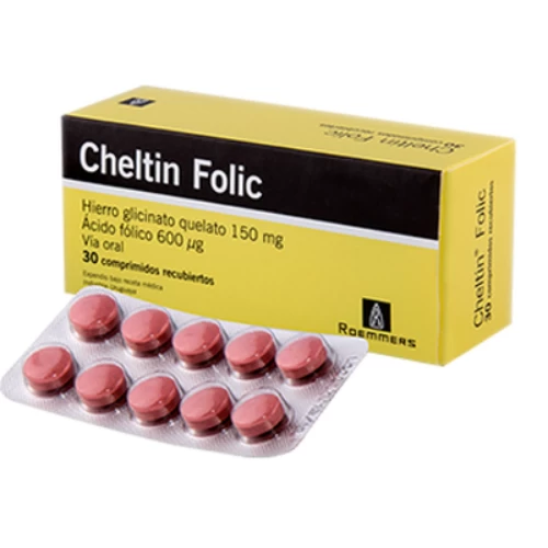 CHELTIN FOLIC 150MG X 30- HIERRO GLICINATO+ACIDO FOLICO