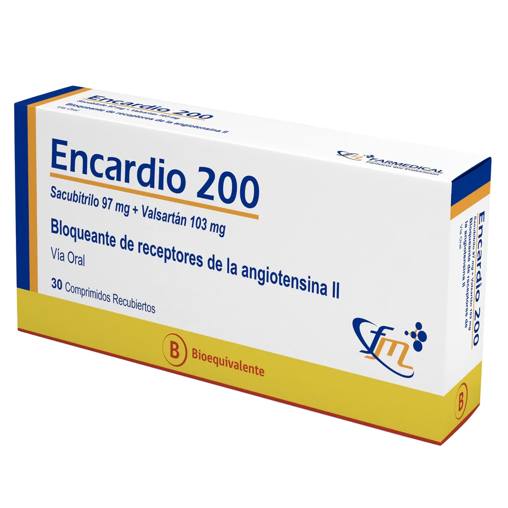 ENCARDIO 200 X 30 COMP ( SACUBITRILO 97 MG+VALSARTAN 103 MG)