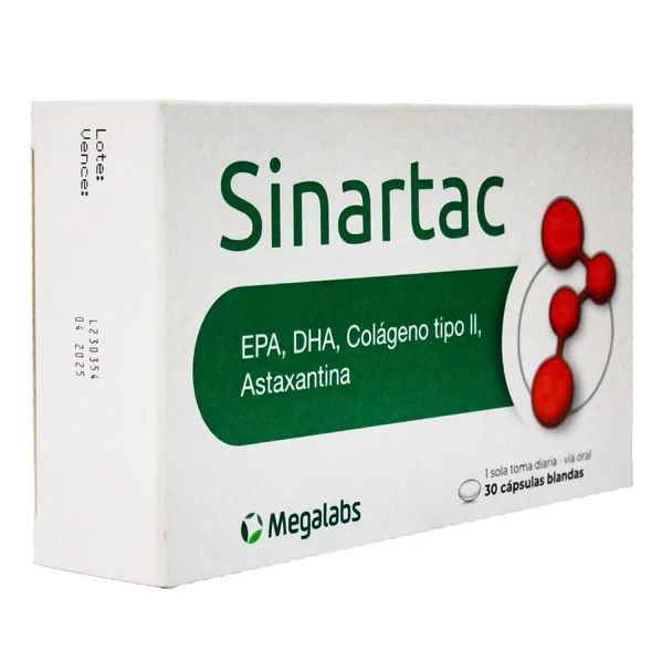 SINARTAC X 30 CAP (EPA-DHA-Colageno Tipo II, Astaxantina))