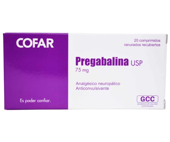 PREGABALINA 75 MG X 100 COMP