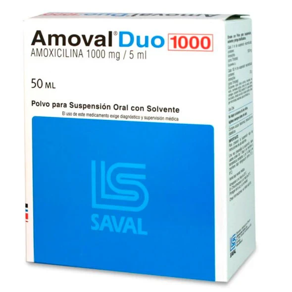 AMOVAL DUO 1000 MG/5 ML X 50 ML AMOXICILINA