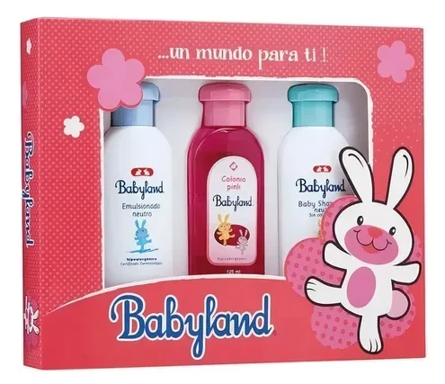 ESTUCHE BABYLAND ROSADO  X 3 PZAS REF.5020
