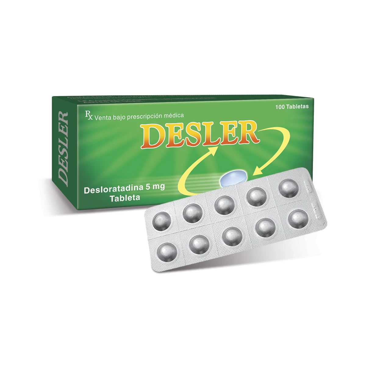 DESLER 5 MG X 100 Y X 30 DESLORAT.