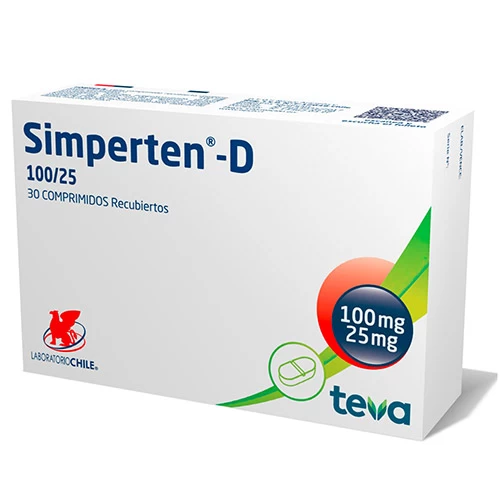 SIMPERTEN D 100/25 MG X 30comp