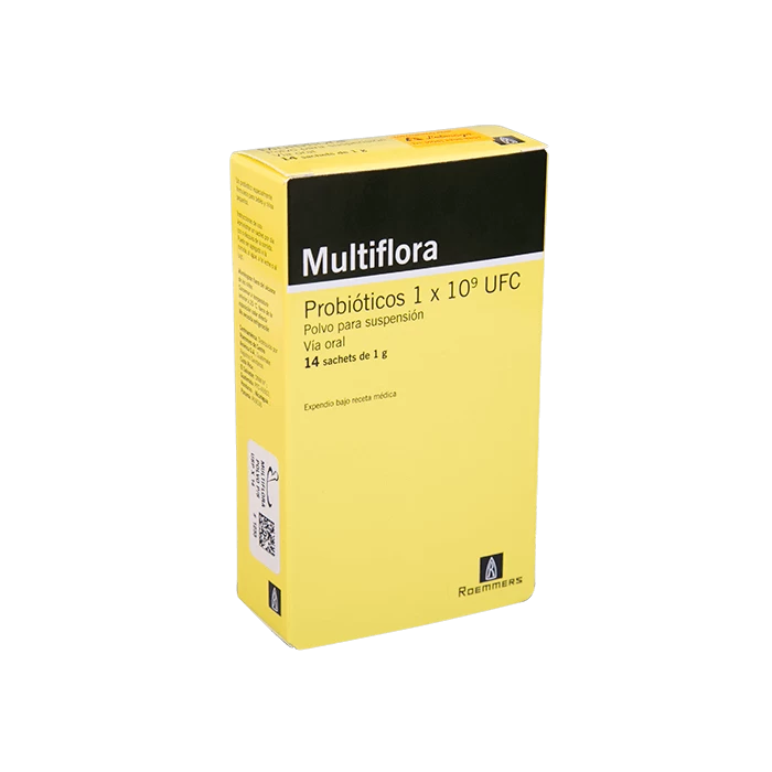 MULTIFLORA 1 GR SOBRE -LACTOBACILOS CASEI/RHAMNOSUS/ACIDOFILUS/BULGARIS X 14 SACHET