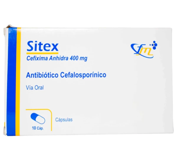 SITEX DT ( CEFIXIMA ANHIDRA 400 mg ) x 10 TAB