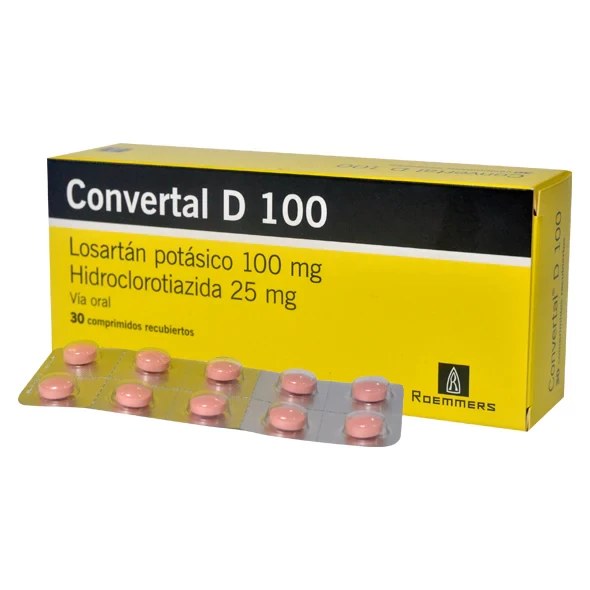 CONVERTAL D 100 MG X 30 /LOSARTAN + HIDROCLOROTIAZIDA