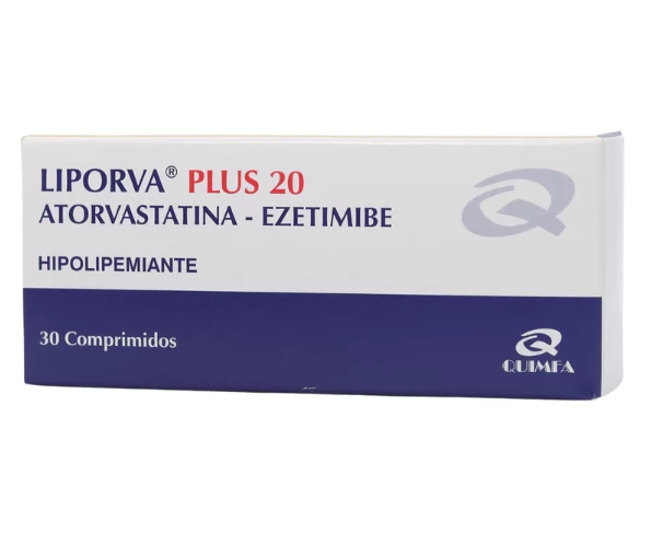 LIPORVA PLUS 20 MG X 30 COMP( ATORVASTATINA-EZETIMIBE)