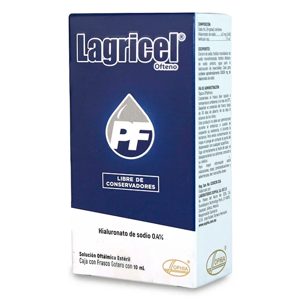 LAGRICEL OFTENO PF COLIRIO 10 ML