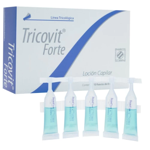 TRICOVIT FORTE LOCION CAPILAR x10frascos de 8ml anticaida (DELTAFUR)