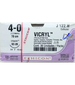 VICRIL #4-0 C/A 2.0CM J-122 CUTICULAR CX36