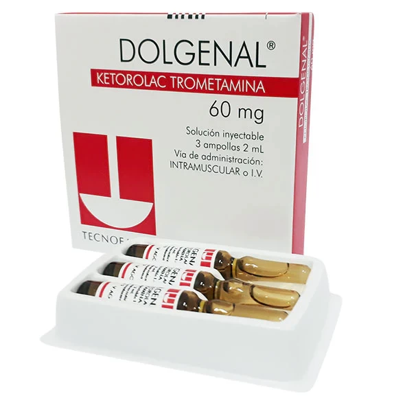 DOLGENAL 60 MG 2 ML X 3ampollas ketorolaco