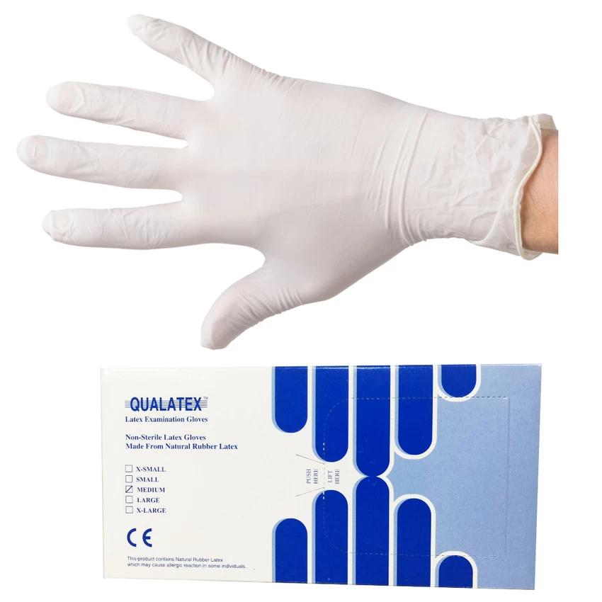 GUANTES TALLA S QUALATEX (CAJA) HOSPIMED