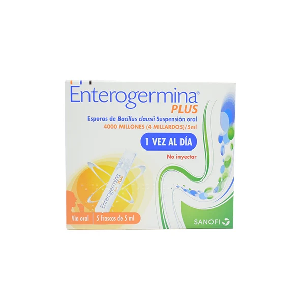 ENTEROGERMINA PLUS 4 MILLARDOS/5 ML X 5 FAMP
