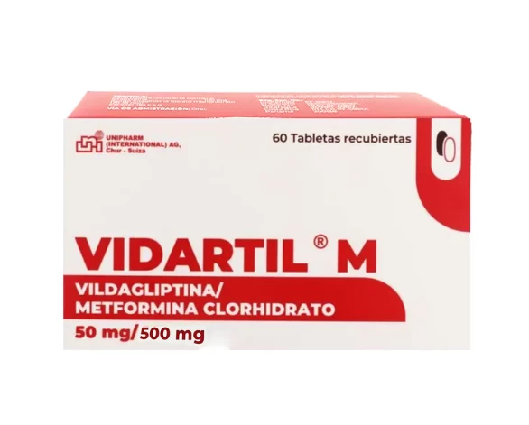 VIDARTIL M 50 MG/500 MG X 60 TAB (VILDAGLIPTINA/METFORMINA)