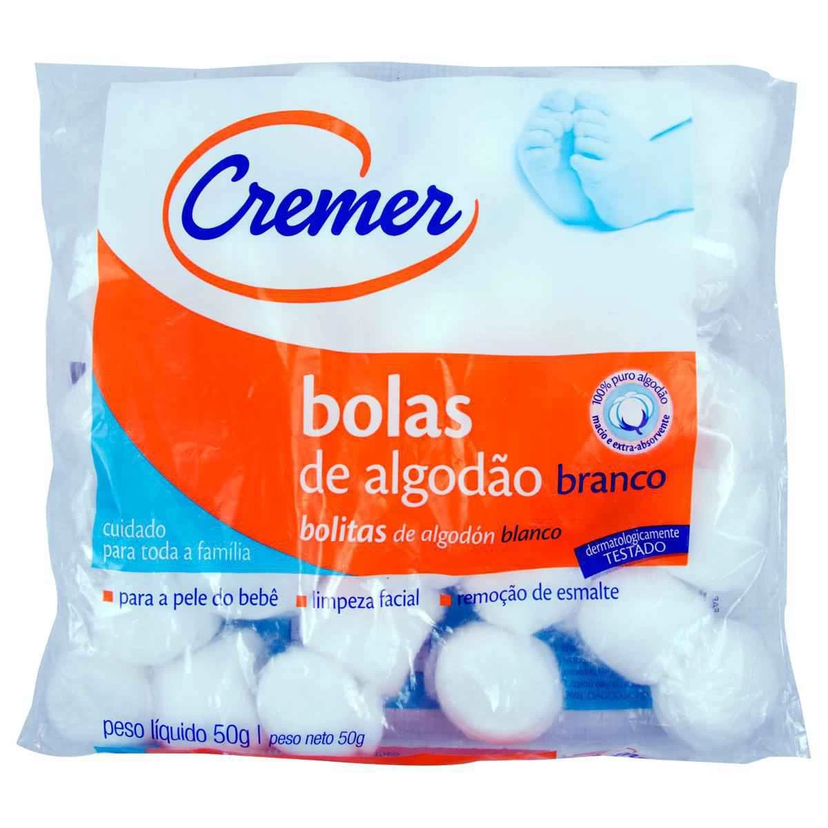 ALGODON EN BOLITAS 50 GR CREMER