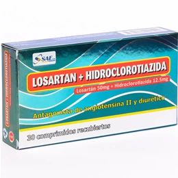 LOSARTAN 50 MG +HIDROCLOROTIAZIDA 12.5 MG