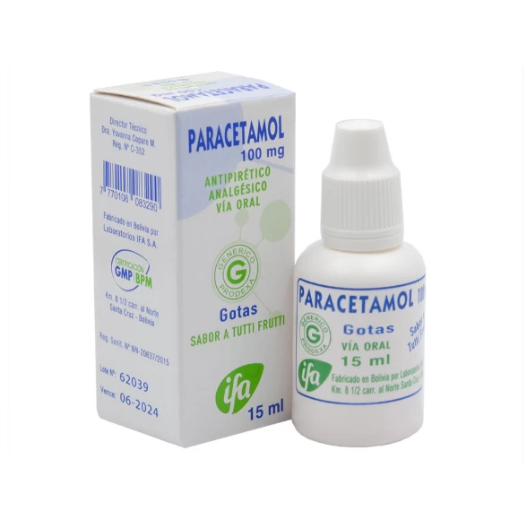 PARACETAMOL 100 MG X 15 ML GOTAS