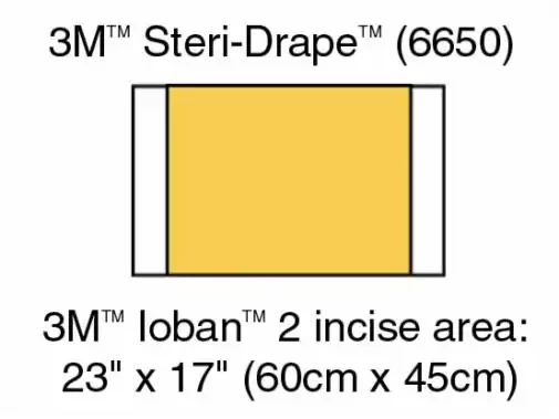 STERI-DRAPE # 6650 56CM X 45 CM YODADO IOBAN