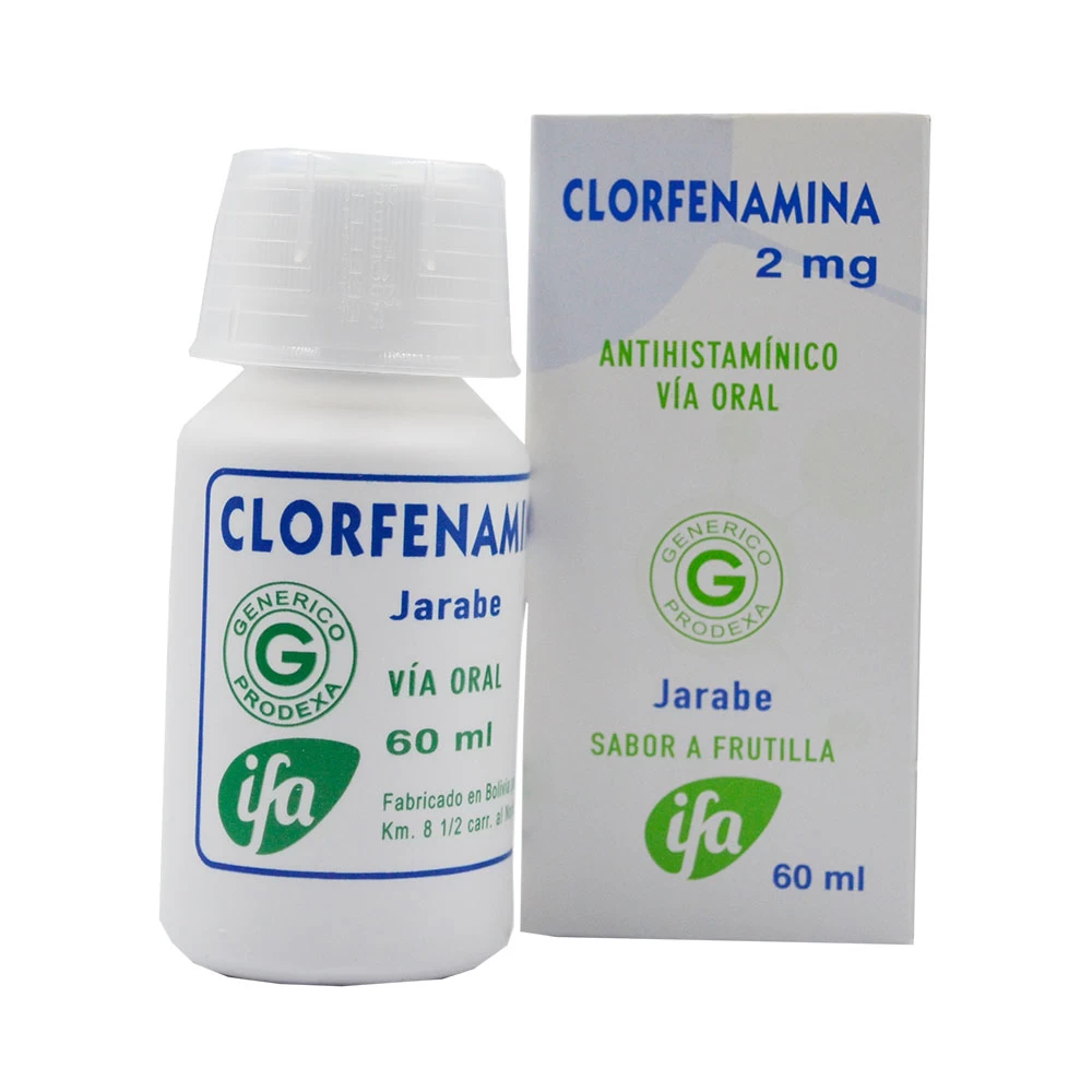 CLORFENAMINA 2 MG JARABE 60 ML PRODEXA