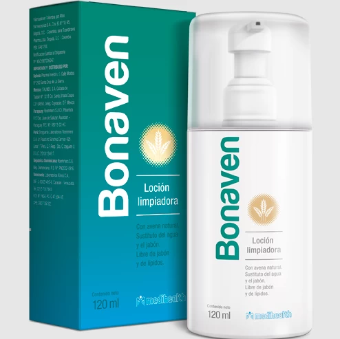 BONAVEN LOCION LIMPIADORA  X 120 ML REF. 618 AVENA COLOIDAL