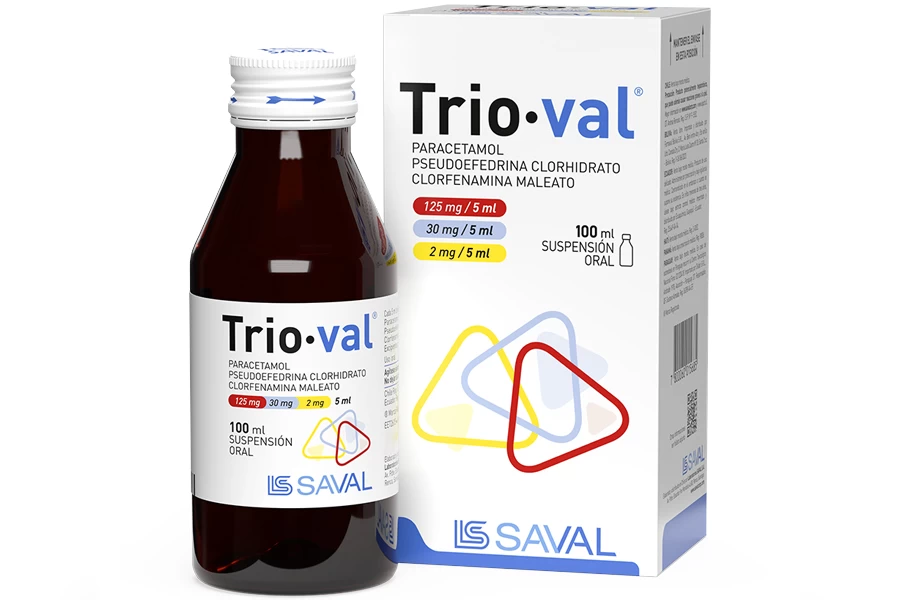 TRIO-VAL SUSPENSION 100 ML. PARACE+CLORFEN+PSEUDOEF