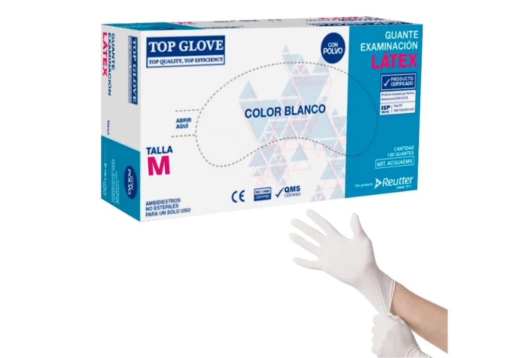 GUANTES TALLA M TOPGLOVE POR CAJA