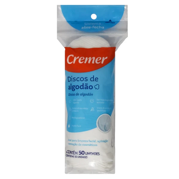 ALGODON EN DISCOS X 50 CREMER
