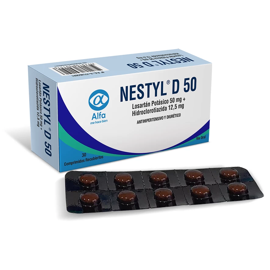 NESTYL D 50 ( LOSARTAN POTASICO 50 MG+HIDROCLOROTIAZIDA 12.5.) X 30 COMP