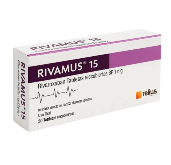 RIVAMUS 15 MG ( RIVAROXABAN 15 MG ) X 30 TAB