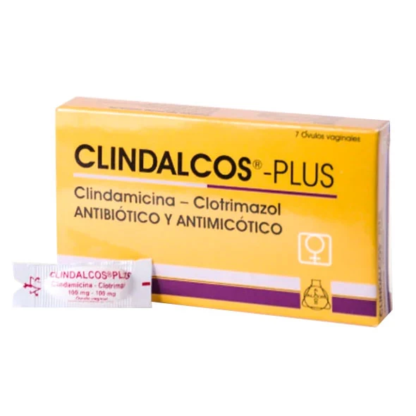 CLINDALCOS PLUS X 7 OVULOS -CLINDAMICINA 100MG +CLOTRIMAZOL 100MG.