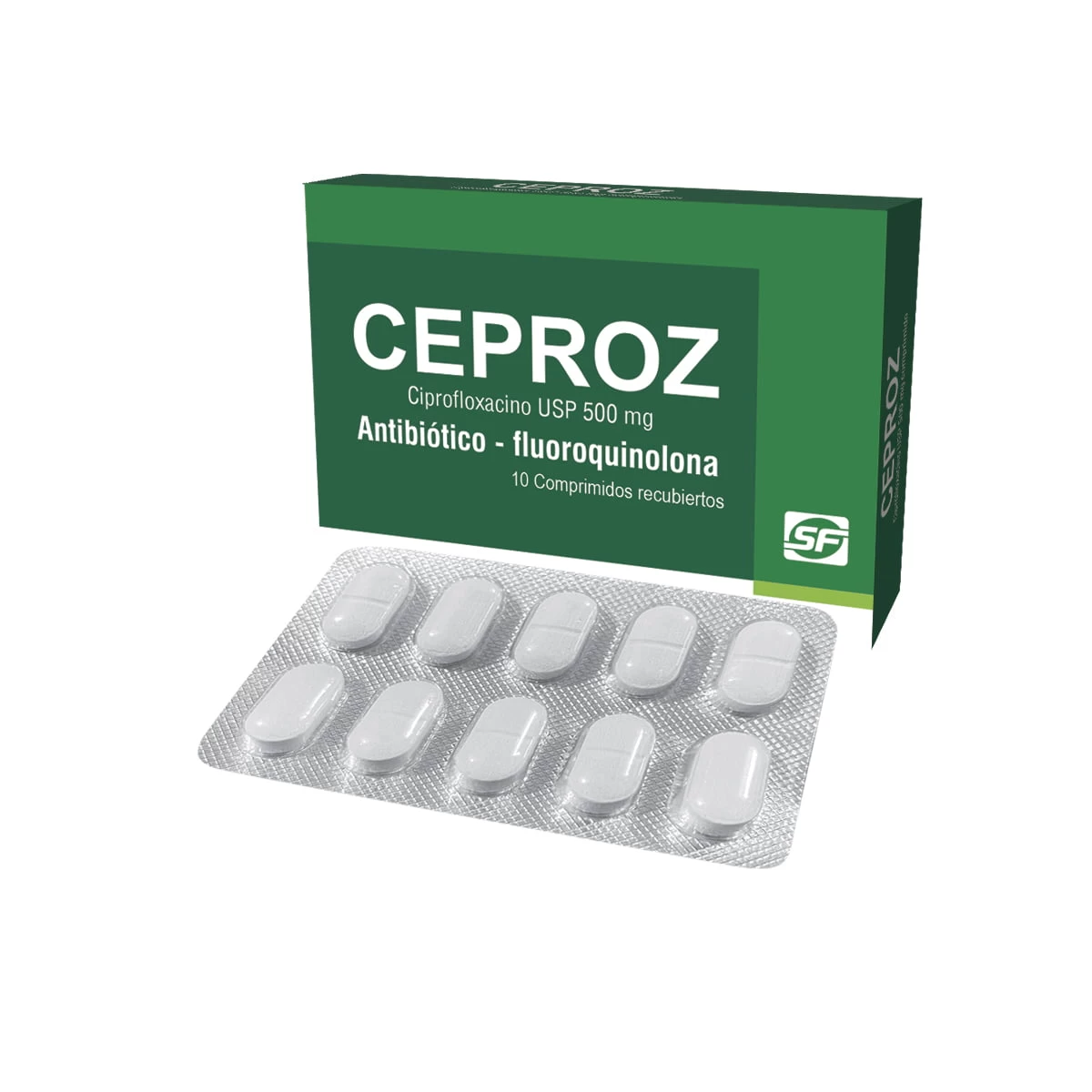 CEPROZ X 10 COMP X 10 COMP ( CIPROFLOXACINO )