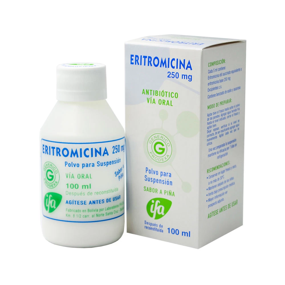 ERITROMICINA 250 MG SUSP. 100 ML PRODEXA