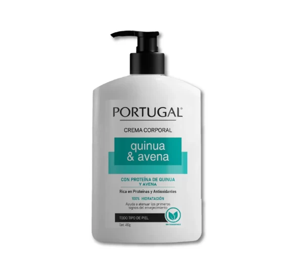 CREMA CORPORAL QUINUA Y AVENA X 450 GR ( CON PROTEINA DE QUINUA YA AVENA)