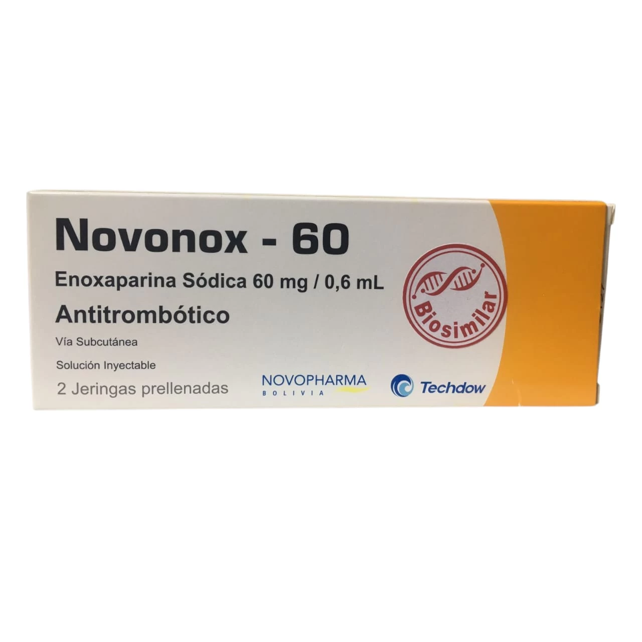 ENOXAPARINA 60 MG/06 ML NOVONOX X 2 JGA